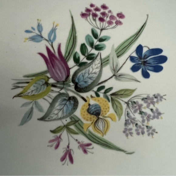 3 Hall Hallcraft Eva Zeisel Bouquet Bread & Butter Oval Plate + Teacup & Saucer - Picture 13 of 15